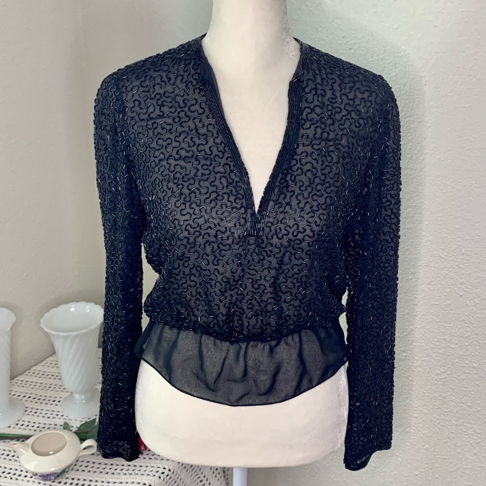 Vintage 80s Giorgio Beverly Hills Blouse, size S - Picture 2 of 10
